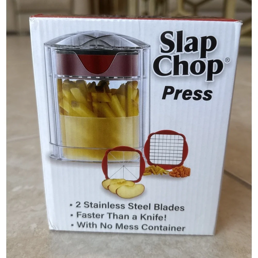 New Slap Chop Press French Fry Potato Cutter Onion chopper Apple‎ Dicer ETC